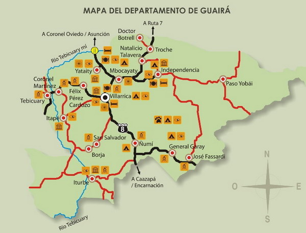 Karte Villarrica Paraguay